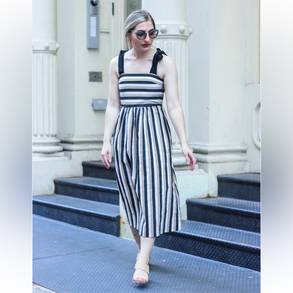 NWOT Zara TRF Collection Striped Midi Dress - Picture 6 of 12